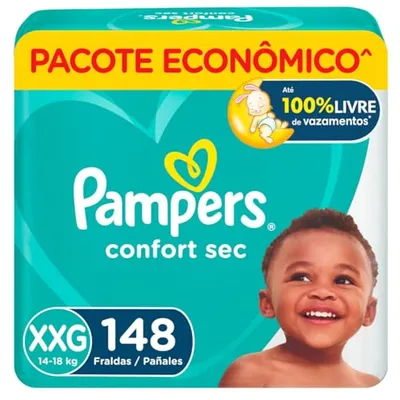 Fraldas Pampers Confort Sec XXG 148