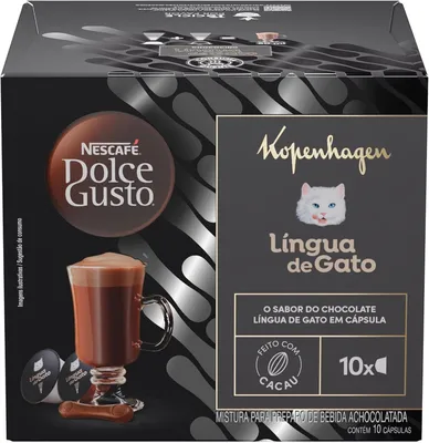 Achocolatado em Cápsula Nescafé Dolce Gusto Kopenhagen Língua de Gato 10 cápsulas