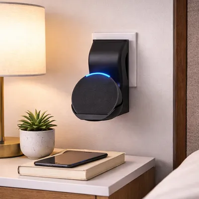Suporte de Tomada Para Amazon Alexa Eco Echo Pop Caixa Som Parede