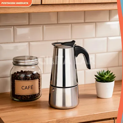 Cafeteira Italiana Inox Expressa Fogão