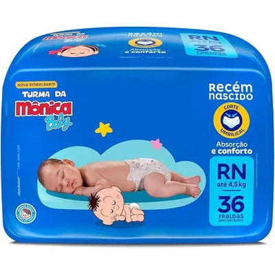 Fralda Turma da Mônica Baby RN 36