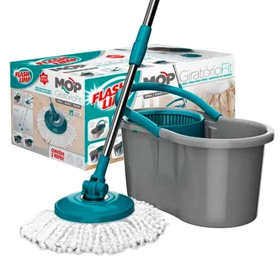 Mop Giratório Ajustável Fit Esfregão