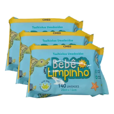 Kit 420 Toalhas Umedecidas Bebê Limpinho
