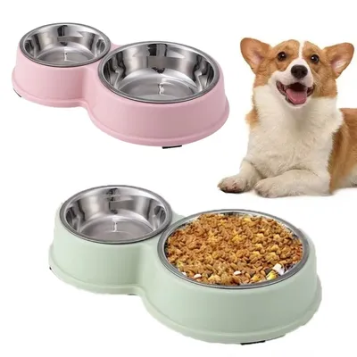 Comedouro Bebedouro Inox Duplo