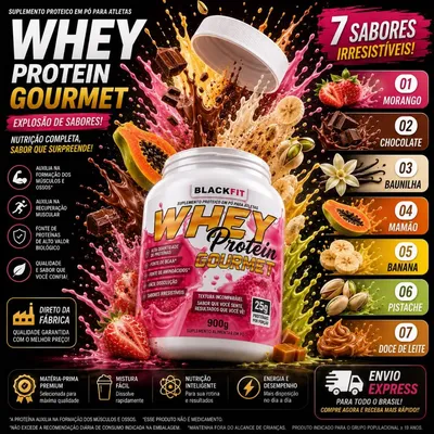 WHEY 900g MAIS Gostoso do Brasil-