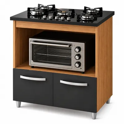 Balcão Cooktop 4 5 Bocas com Espaço