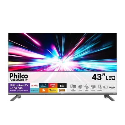 Smart Tv Philco 43" Full Hd Roku P43cra