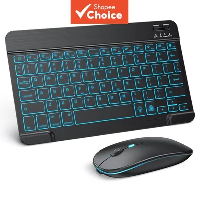 Teclado Mouse Sem Fio Mini Slim