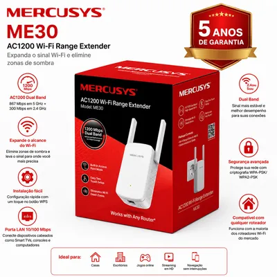Repetidor de Sinal Wi-fi Mercusys
