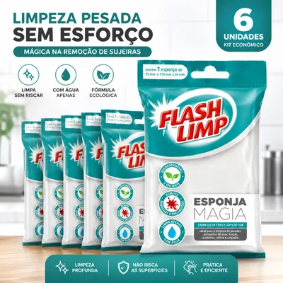 Esponja Magica Tira Mancha com 6 Flash