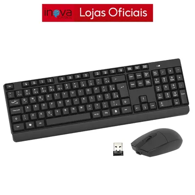 Inova Teclado Mouse Sem Fio ABNT2