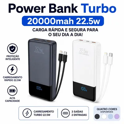 Carregador Portátil Power Bank Turbo